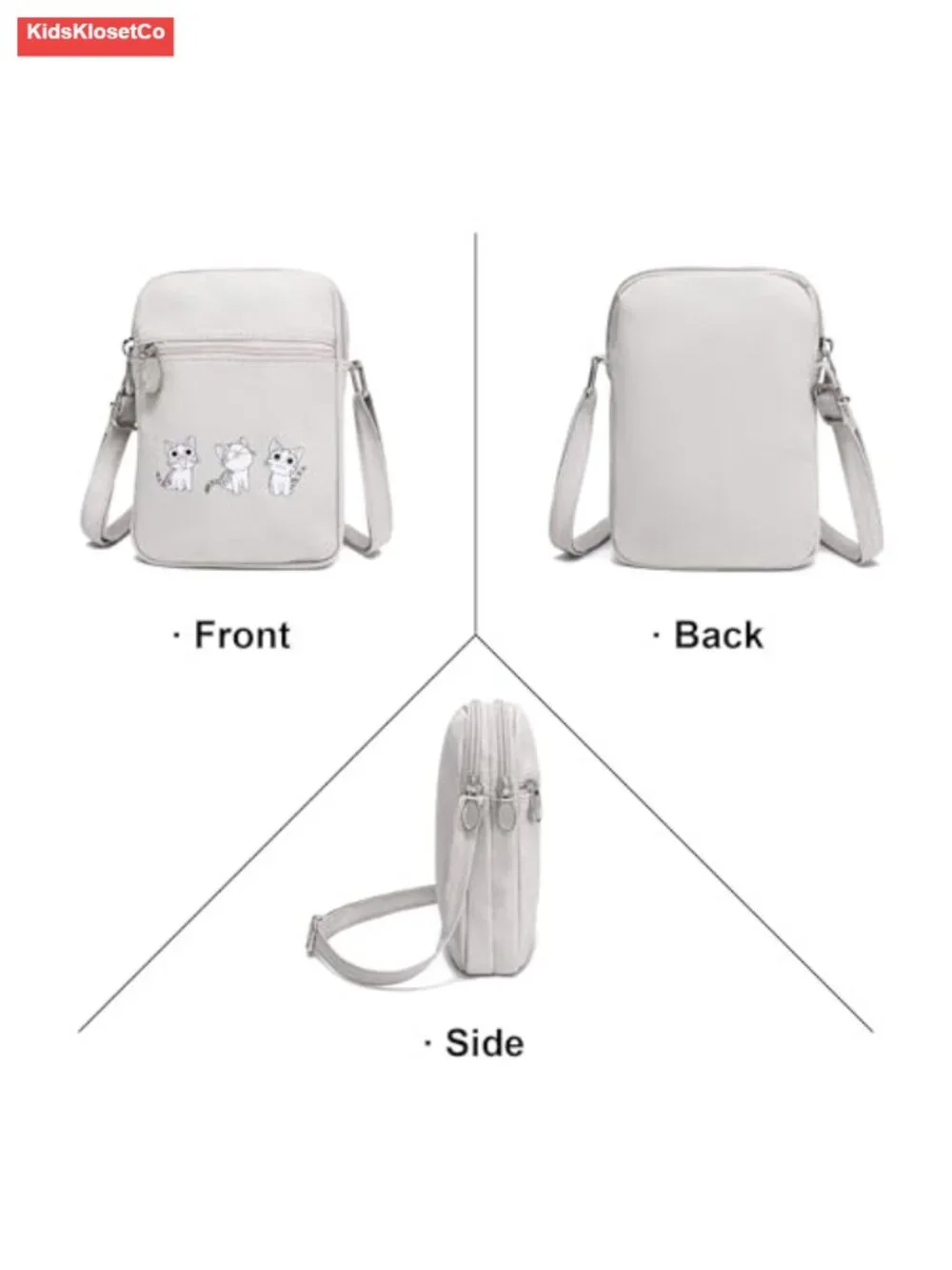 Mini Canvas Crossbody Bag for Girls Lightweight Pouch with Adjustable Strap
